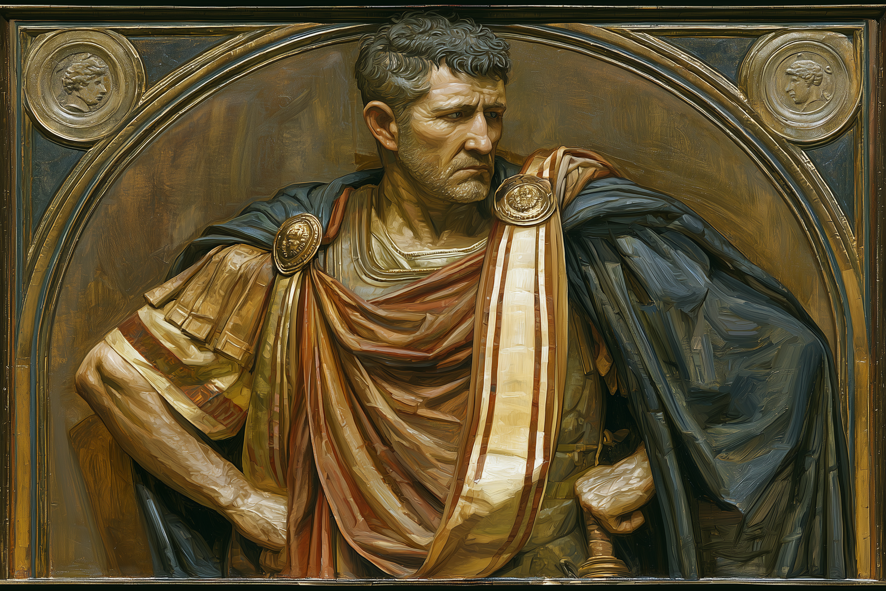 Composite artist's image of a mature Roman provincial governor; no likeness of Aulus Platorius Nepos survives.
